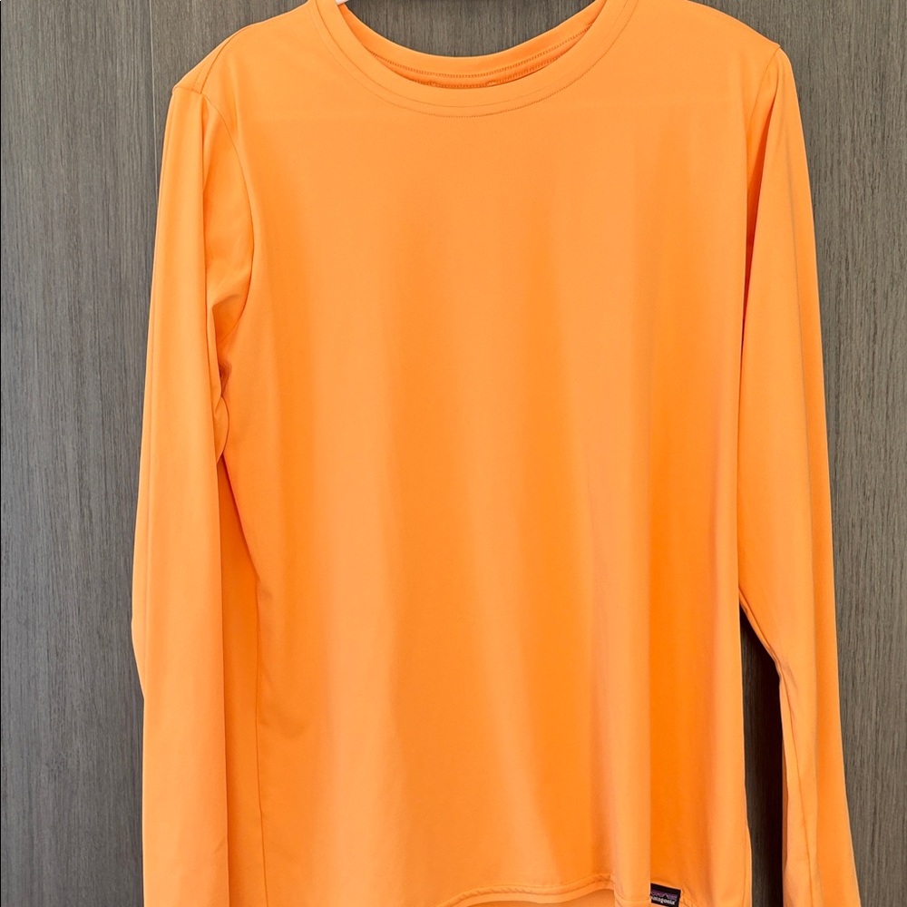 Patagonia Orange Long Sleeve Performance Shirt